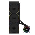 Lian Li Hydroshift II-C 360TL RGB Liquid CPU Cooler - 360mm AIO - 3X 120 RGB Fans - 2.1” IPS LCD Screen - 3 Control Mode - Flexible Tubes Clamp - LGA 1851/1700, AMD AM5/AM4 - Black (HS2LCD36TB)