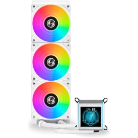 Lian Li GA Galahad II 360- Asetek 8th Gen- 2.88” IPS LCD Screen- Screen Recording for Videos and Photos -Pre-Installed ARGB Daisy-chainable Radiator Fans or UNI Fan SL-INF Fans (GA2ALCD36W.US)
