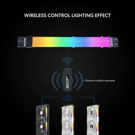 Lian Li Strimer Wireless 8 Pin (PW8-1W) - Addressable RGB Power Extension Cable - 2.4 GHz Wireless Control with 382mm; 15.03 Inch Length - LED Strip - Controller NOT Included & Required