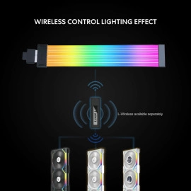 Lian Li Strimer Wireless 16 Pin (PW16-121W) - Addressable RGB Power Extension Cable - 2.4 GHz Wireless Control with 370mm; 14.56 Inch Length - LED Strip - Wireless Controller NOT Included & Required