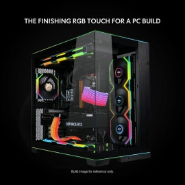 Lian Li Strimer Wireless 16 Pin (PW16-121W) - Addressable RGB Power Extension Cable - 2.4 GHz Wireless Control with 370mm; 14.56 Inch Length - LED Strip - Wireless Controller NOT Included & Required