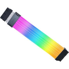 Lian Li Strimer Wireless 16 Pin (PW16-121W) - Addressable RGB Power Extension Cable - 2.4 GHz Wireless Control with 370mm; 14.56 Inch Length - LED Strip - Wireless Controller NOT Included & Required