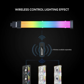Lian Li Strimer Wireless 16 Pin (PW16-81W) - Addressable RGB Power Extension Cable - 2.4 GHz Wireless Control with 370mm; 14.56 Inch Length - Wireless Controller NOT Included & Required