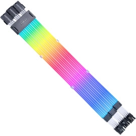 Lian Li Strimer Wireless 16 Pin (PW16-81W) - Addressable RGB Power Extension Cable - 2.4 GHz Wireless Control with 370mm; 14.56 Inch Length - Wireless Controller NOT Included & Required