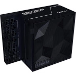 Lian Li EDGE750W Fully Modular Low-Noise ATX Power Supply - ATX 3.1 & PCIE 5.1 Compliant - Cybenetics Gold Efficiency - 12V-2x6 Cable - L-Shape Design - Without USB/Fan Hub - Black (EG0750G.B)