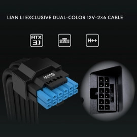 Lian Li RS 1000W Rotational Shift Fully Modular ATX Power Supply (W/USB Fan Hub) 90° AC Inlet, Cybenetics Platinum, 80+ Gold, ATX 3.1, PCIe 5.1, 12V-2×6 Cable, 10 Year Warranty, Black (RS1000G.BH)