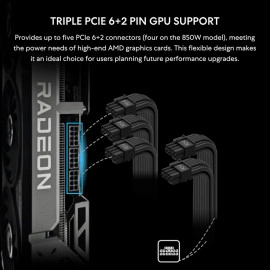 Lian Li SX Platinum 1000W SXP Compact ATX Form Factor Power Supply w/ 12V-2x6 Cable - ATX 3.1 & PCIE 5.1 Compliant - 140mm Fan - Full Modular - 10 Year Warranty - Black (SX1000P.B)