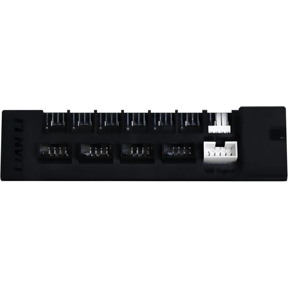 Lian Li Universal USB & PWM Fan Hub, Fan Controller with 4 USB Headers - 6 Fan Ports - Magnetic Mounting - 5V/4PIN - PSU/Motherboard Universal Case Compatibility - Black (EG-HUB01B)