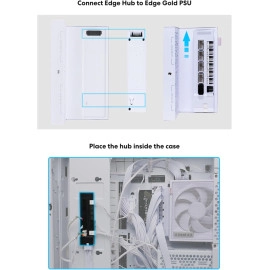 Lian Li Universal USB & PWM Fan Hub, Fan Controller with 4 USB Headers - 6 Fan Ports - Magnetic Mounting - 5V/4PIN - PSU/Motherboard Universal Case Compatibility - Black (EG-HUB01B)