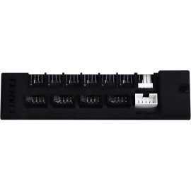 Lian Li Universal USB & PWM Fan Hub, Fan Controller with 4 USB Headers - 6 Fan Ports - Magnetic Mounting - 5V/4PIN - PSU/Motherboard Universal Case Compatibility - Black (EG-HUB01B)