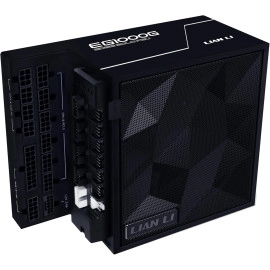 Lian Li EDGE850W Fully Modular Low-Noise ATX Power Supply - ATX 3.1 & PCIE 5.1 Compliant - Cybenetics Gold Efficiency - 12V-2x6 Cable - L-Shape Design - Without USB/Fan Hub - Black (EG0850G.B)