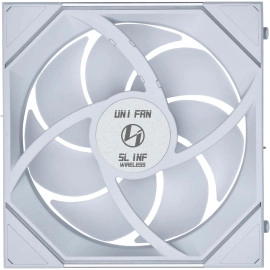 Lian Li UNI Fan SL-Infinity Wireless 140- Single Pack -2.4 GHz Wireless Signal Control-ARGB Fan-Customizable Infinity Mirror Effect-Daisy-Chain Design- Without Controller - White (14SLIN1W1W)