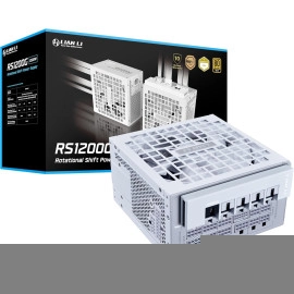 Lian Li RS 1000W Rotational Shift Fully Modular ATX Power Supply (W/o USB Fan Hub) 90° AC Inlet, Cybenetics Platinum, 80+ Gold, ATX 3.1, PCIe 5.1, 12V-2×6 Cable, 10 Year Warranty, White (RS1000G.W)