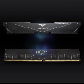 TEAMGROUP T-Force Vulcan DDR5 32GB (2x16GB) 6000MHz (PC5-48000) CL30 Intel XMP 3.0 & AMD Expo Compatible Desktop Memory Ram Black FLBD532G6000HC30DC01