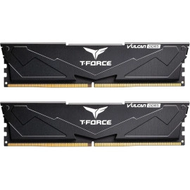 TEAMGROUP T-Force Vulcan DDR5 32GB (2x16GB) 6000MHz (PC5-48000) CL30 Intel XMP 3.0 & AMD Expo Compatible Desktop Memory Ram Black FLBD532G6000HC30DC01