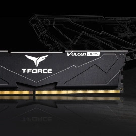 TEAMGROUP T-Force Vulcan DDR5 32GB (2x16GB) 6000MHz (PC5-48000) CL30 Intel XMP 3.0 & AMD Expo Compatible Desktop Memory Ram Black FLBD532G6000HC30DC01