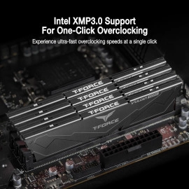 TEAMGROUP T-Force Vulcan DDR5 32GB (2x16GB) 6000MHz (PC5-48000) CL30 Intel XMP 3.0 & AMD Expo Compatible Desktop Memory Ram Black FLBD532G6000HC30DC01