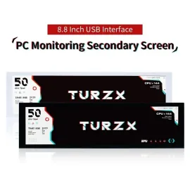 TURZX 8.8" Ultra-Wide Smart Display - Internal PC Hardware Monitor